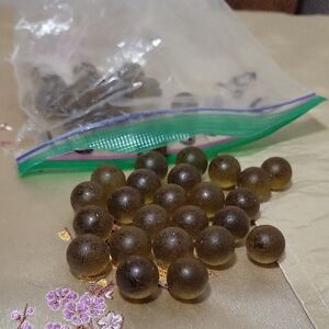 Bag of Vintage Moss Agate Marbles